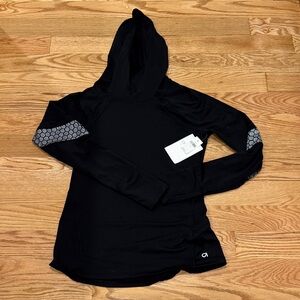 GAP Black GapFit lightweight athletic hoodie